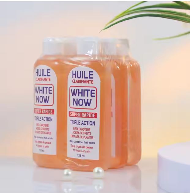 Huile Clarifiante Super Rapide Triple Action Oil Whitening L'huile Super Clarifiante WHITE NOW Concentrés De Carotte Et